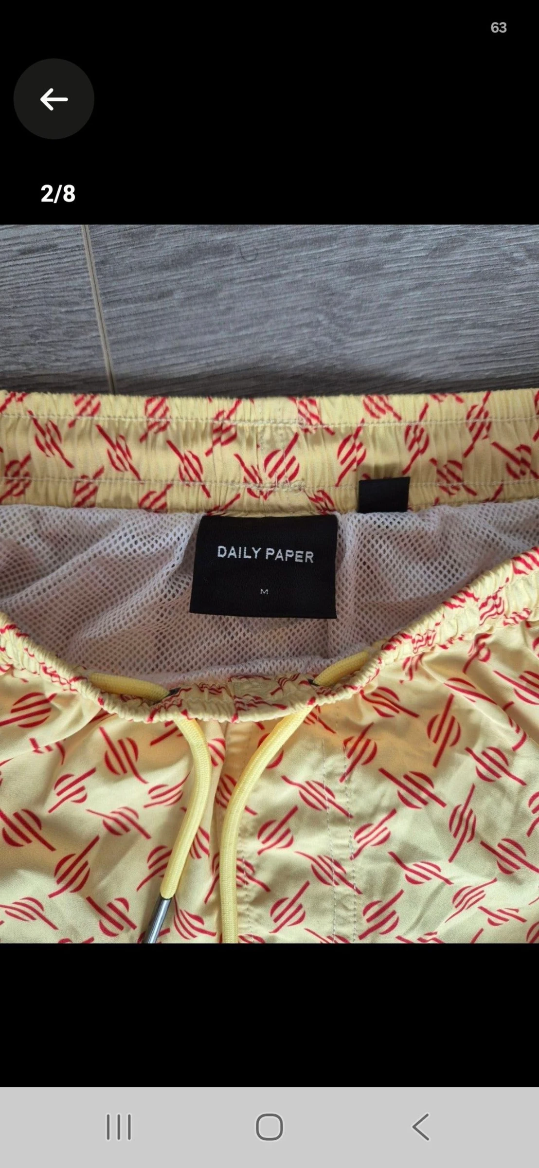 Daily Paper Zwembroek Yellow / Red Logo All-Over Print (Maat M) – photo 2